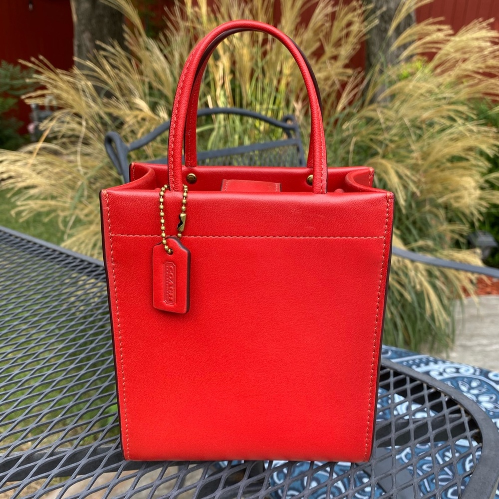 NWT Coach Mini Cashin Tote Bag (Sport Red)